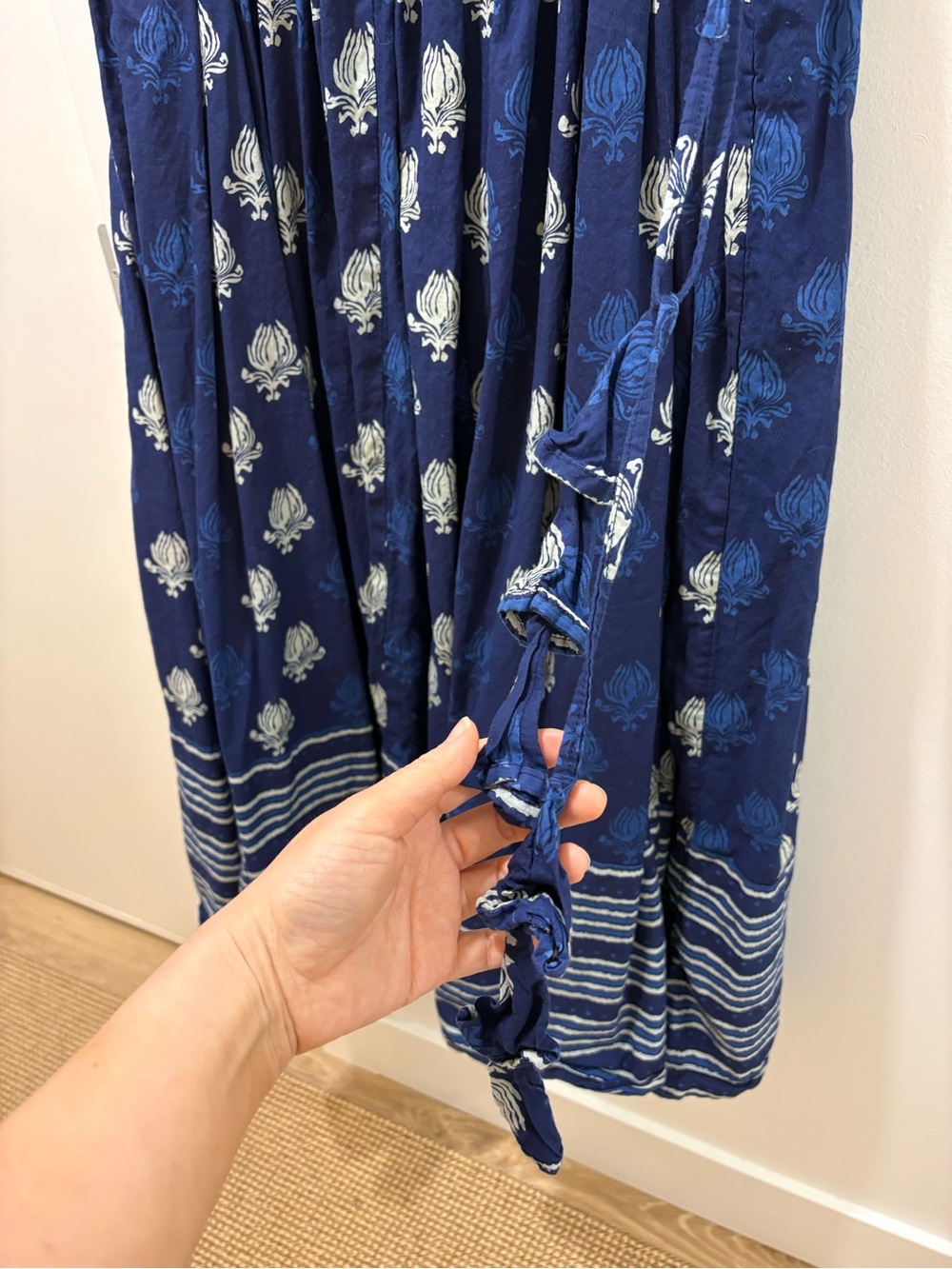 HANDMADE | 2 PC SET - Indigo Blue Printed Cotton Set - Picture 8 of 8